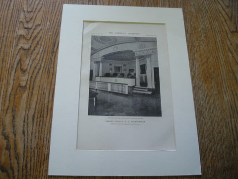 Judges' Bench, Appellate Division Court, Albany County NY, 1916. Hoppin & Koen. Lithograph