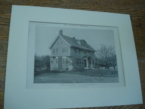 House of Professor S.C. Williams, Rochester, NY, 1915, Mr. Horace T. Hatton