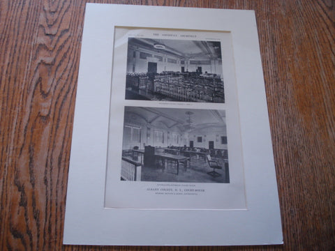 Appellate Division Court Room, Albany County NY, 1916. Hoppin & Koen. Lithograph