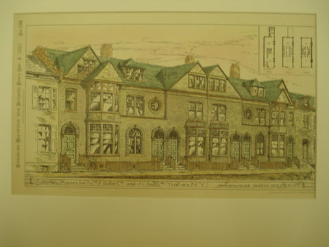 Houses for Wm. A. Butler and J. C. Bell, Yonkers, NY, 1883, James Brown Lord