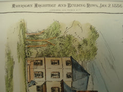 Sketch of the House for H. M. Dumpee, Esq., Chicago, IL, 1886, Andrews & Jaques