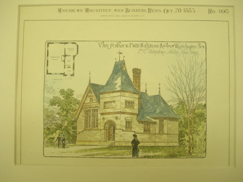 Van Schaick Reading Room, Bronx, NY, 1883, F. C. Withers