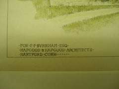 House for E. F. Burnham , Hartford, CT, 1894, Hapgood & Hapgood