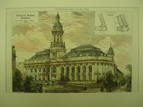 Technical School , Bradford, West Yorkshire, England, UK, 1880, Hope & Jardine