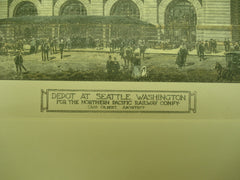 Depot for the Northern Pacific Railway Company , Seattle, WA, 1900, Cass Gilbert