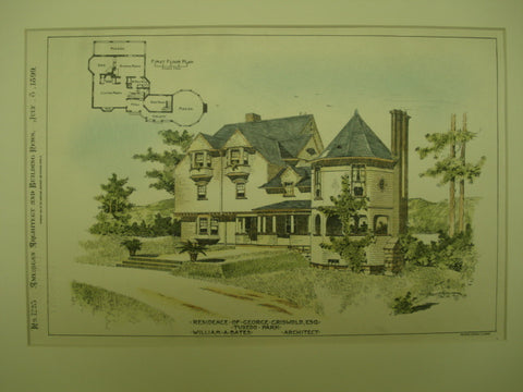 Residence of George Griswold, Esq., Tuxedo Park, NY, 1899, William A. Bates