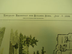 Residence of George Griswold, Esq., Tuxedo Park, NY, 1899, William A. Bates