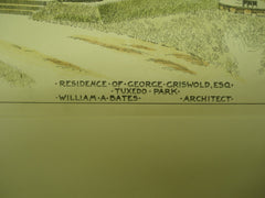 Residence of George Griswold, Esq., Tuxedo Park, NY, 1899, William A. Bates