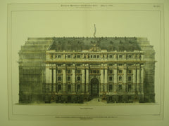 Original and Successful Competitive Design for the United States Custom House , New York, NY, 1900, Cass Gilbert