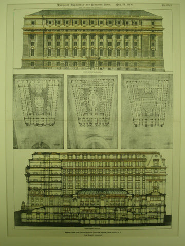 Design for the United States Custom House , New York, NY, 1900, Cass Gilbert