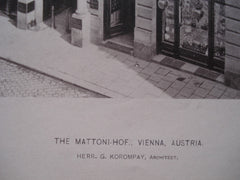Mattoni-Hof , Vienna, Austria, EUR, 1891, Herr. G. Korompay