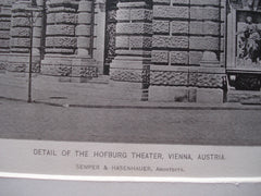 Hofburg Theater , Vienna, Austria, EUR, 1891, Semper & Hasenhauer