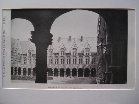 Detail of the Court-Yard of the Palais de Justice , Liege, Belgium, EUR, 1890, Unknown