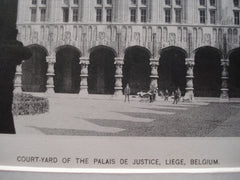 Detail of the Court-Yard of the Palais de Justice , Liege, Belgium, EUR, 1890, Unknown