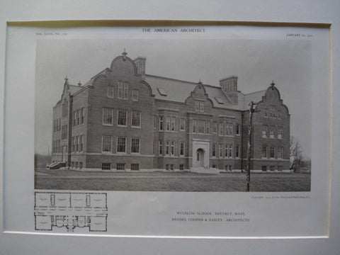 Winslow School , Beverly, MA, 1910, Cooper & Bailey