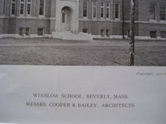 Winslow School , Beverly, MA, 1910, Cooper & Bailey
