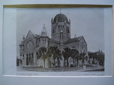 Flagler Memorial Church , St. Augustine, FL, 1909, Carrere & Hastings