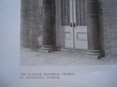 Details of the Doorways of the Flagler Memorial Church , St. Augustine, FL, 1909, Carrere & Hastings