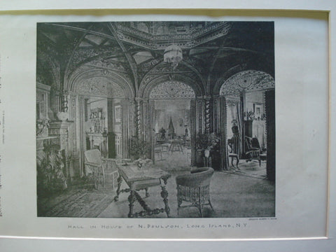 Hall in the House of N. Poulson, Long Island, NY, 1893, Unknown