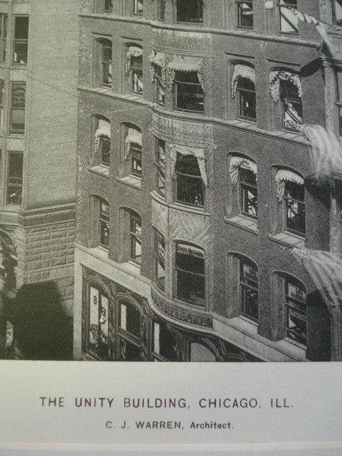 Unity Building , Chicago, IL, 1897, C.J. Warren – St. Croix Architecture