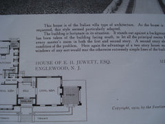 House of E.H. Jewett, Esq., Englewood, NJ, 1910, Mann & Macneile