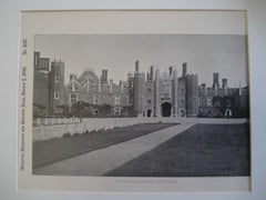 West Front- Hampton Court Palace , Surrey, England, UK, 1897, Unknown