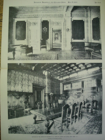 Offices of the American Pegamoid Co, in the Bowling Green Building , New York, NY, 1897, Ludlow & Valentine