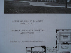 House of Mrs. W.L. McKee , Bristol, RI, 1910, Kilham & Hopkins