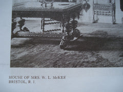 Hall from the Dining Room in the House of Mrs. W.L. McKee , Bristol, RI, 1910, Kilham & Hopkins