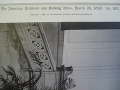 Detail of the Main Staircase: Corcoran Art Gallery , Washington, DC, 1898, Ernest Flagg