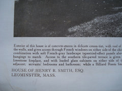 House of Henry R. Smith, Esq., Leominster, MA, 1910, James Purdon