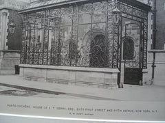 Porte-Cochere: House of E.T. Gerry, Esq., Sixty-First Street and Fifth Avenue , New York, NY, 1897, R.M. Hunt