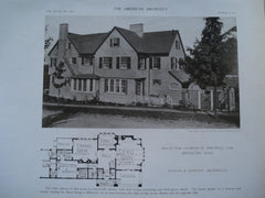 House for Charles W. Birtwell, Esq., Brookline, MA, 1910, Kilham & Hopkins
