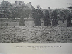 House of C.W. Henry, Esq., Wissahickon Heights, Philadelphia, PA, 1895, McKim, Mead & White