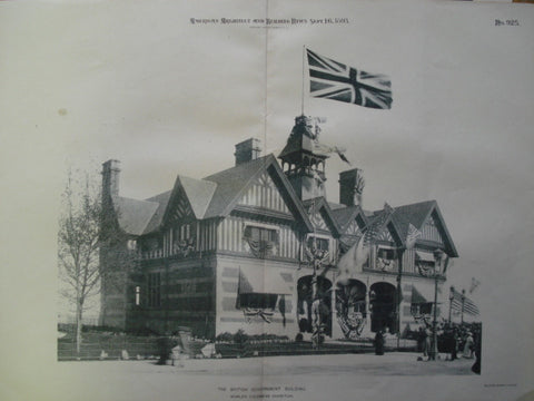 British Government Buildings for the World's Columbian Exhibition , Chicago, IL, 1893, R.W. Edis