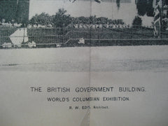 British Government Buildings for the World's Columbian Exhibition , Chicago, IL, 1893, R.W. Edis
