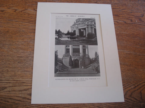 Alterations To House of W.A. Read, ESQ, Purchase, NY, 1913, Mr. Donn Barber