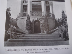 Alterations To House of W.A. Read, ESQ, Purchase, NY, 1913, Mr. Donn Barber
