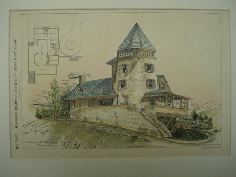 Cottage for Dr. F. W. Chapin, Pomfret, CT, 1886, Howard Hoppin