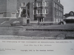 Gymnasium of the University of Pennsylvania, Philadelphia, PA, 1905, Frank Miles Day & Bro.