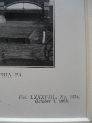 Gymnasium of the University of Pennsylvania, Philadelphia, PA, 1905, Frank Miles Day & Bro.