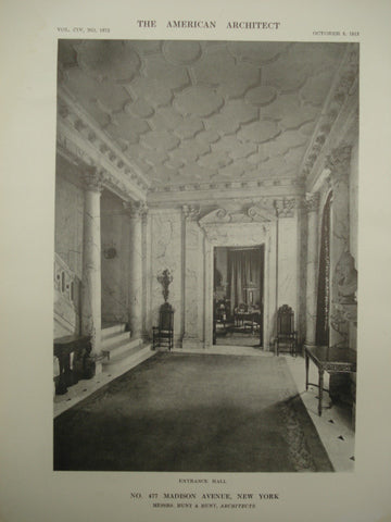 Number 477 on Madison Avenue , New York, NY, 1913, Hunt & Hunt
