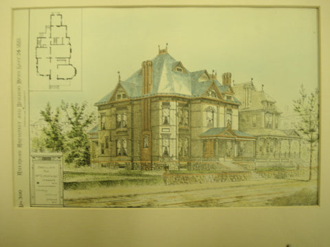 Dwelling for Wm. E. Hopkins, Syracuse, NY, 1881, J. H. Kirby