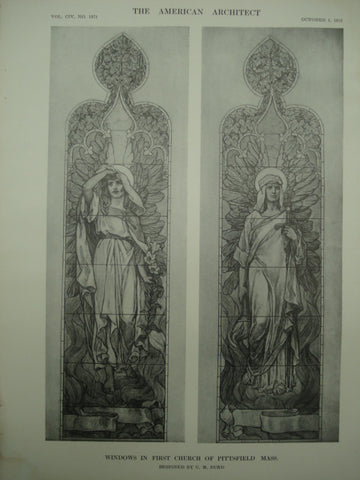 Windows in the First Church of Pittsfield, Pittsfield, MA, 1913, C. M. Burd