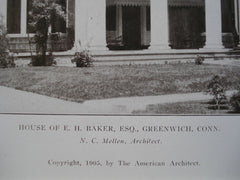 House of E.H. Baker, Esq., Greenwich, CT, 1905, N.C. Mellen