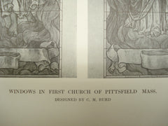 Windows in the First Church of Pittsfield, Pittsfield, MA, 1913, C. M. Burd