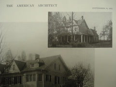 Alterations to the House of A. Von Bernuth, Esq., Strafford, PA, 1913, George S. Idell