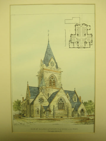 Christ Church Memorial, Danville, PA, 1881, H. M. Congdon
