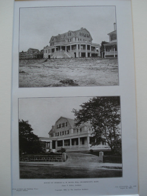 House of Charles G.W. Bond, Esq., Swampscott, MA, 1905, James T. Kelley
