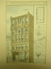 Building for the Estate of Nathaniel Whiting, Boston, MA, 1881, Geo. H. Young